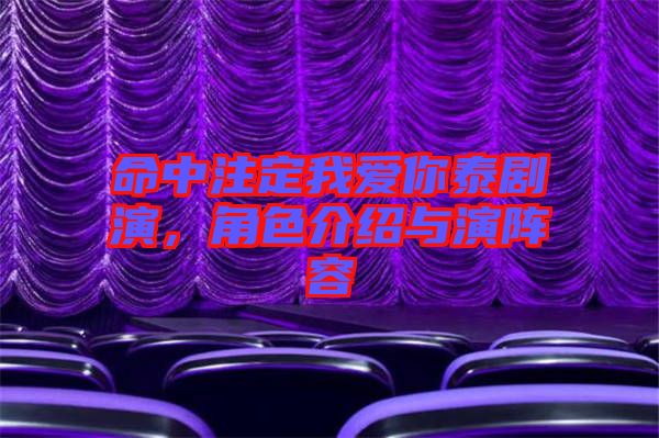 命中注定我愛(ài)你泰劇演，角色介紹與演陣容