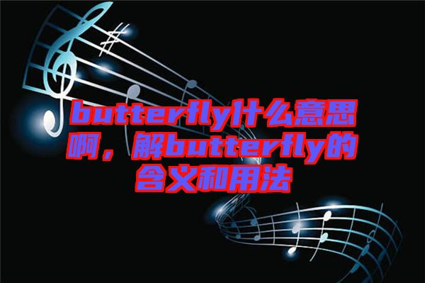 butterfly什么意思啊，解butterfly的含義和用法