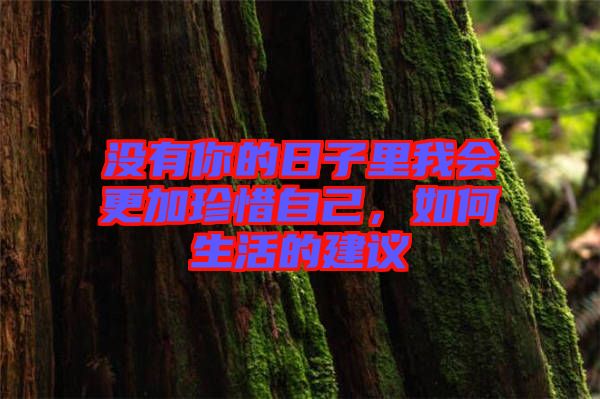 沒有你的日子里我會(huì)更加珍惜自己，如何生活的建議