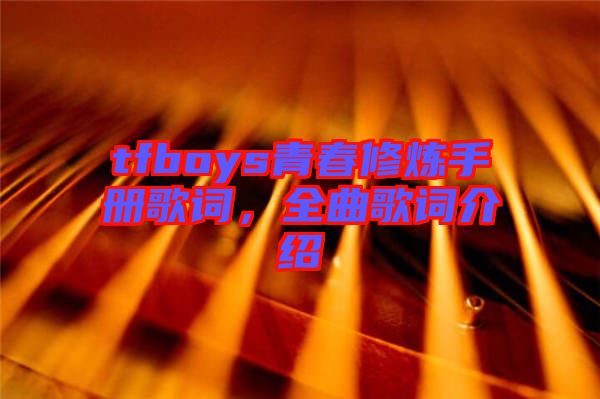 tfboys青春修煉手冊(cè)歌詞，全曲歌詞介紹