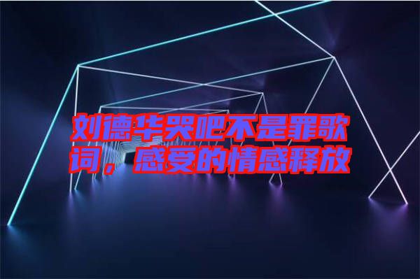 劉德華哭吧不是罪歌詞，感受的情感釋放