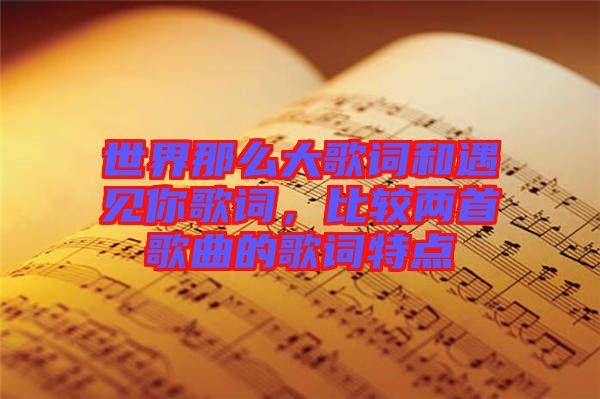 世界那么大歌詞和遇見(jiàn)你歌詞，比較兩首歌曲的歌詞特點(diǎn)