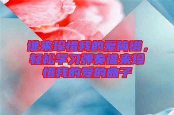 誰來珍惜我的愛簡譜，輕松學習彈奏誰來珍惜我的愛的曲子