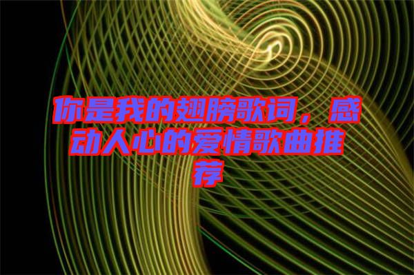 你是我的翅膀歌詞，感動(dòng)人心的愛情歌曲推薦