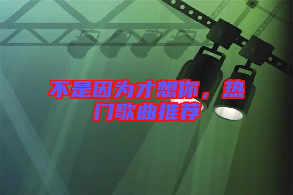 不是因?yàn)椴畔肽?，熱門歌曲推薦