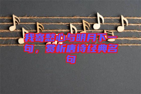 我寄愁心與明月下一句，賞析唐詩經(jīng)典名句