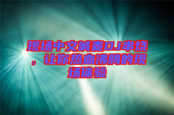 現(xiàn)場(chǎng)中文喊麥DJ串燒，讓你熱血沸騰的現(xiàn)場(chǎng)體驗(yàn)