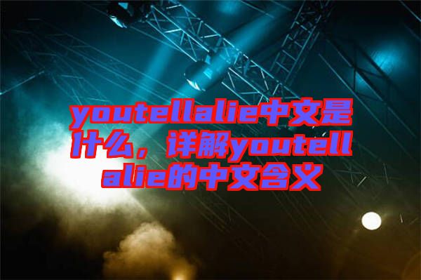 youtellalie中文是什么，詳解youtellalie的中文含義