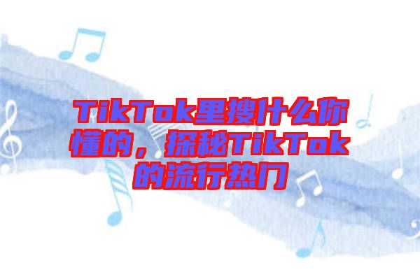 TikTok里搜什么你懂的，探秘TikTok的流行熱門