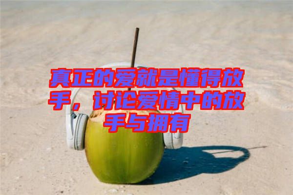 真正的愛(ài)就是懂得放手，討論愛(ài)情中的放手與擁有