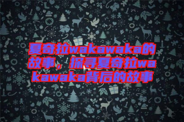 夏奇拉wakawaka的故事，探尋夏奇拉wakawaka背后的故事