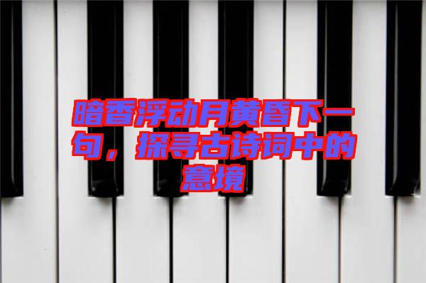 暗香浮動月黃昏下一句，探尋古詩詞中的意境