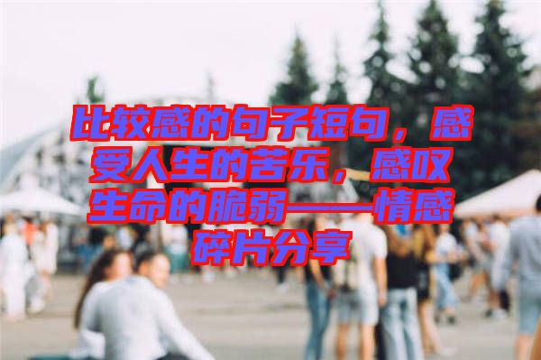 比較感的句子短句，感受人生的苦樂(lè)，感嘆生命的脆弱——情感碎片分享