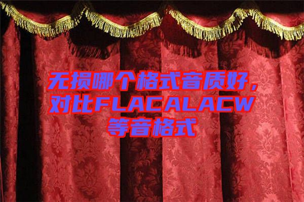 無損哪個格式音質好，對比FLACALACW等音格式