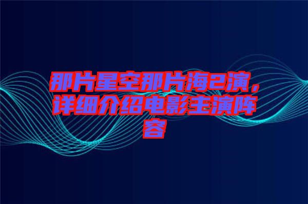 那片星空那片海2演，詳細(xì)介紹電影主演陣容