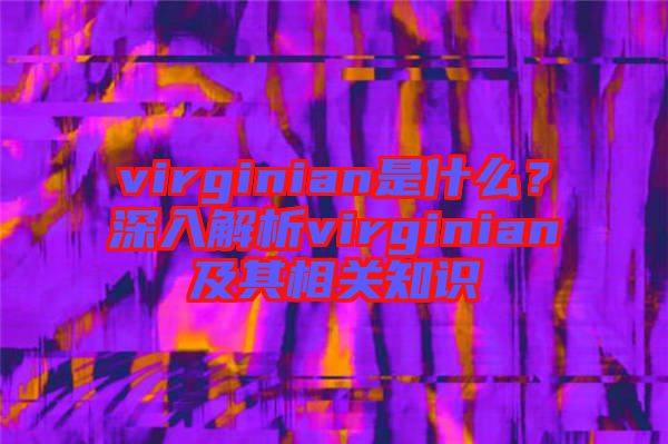 virginian是什么？深入解析virginian及其相關(guān)知識(shí)