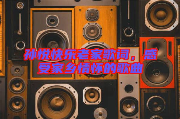 孫悅快樂老家歌詞，感受家鄉(xiāng)情懷的歌曲