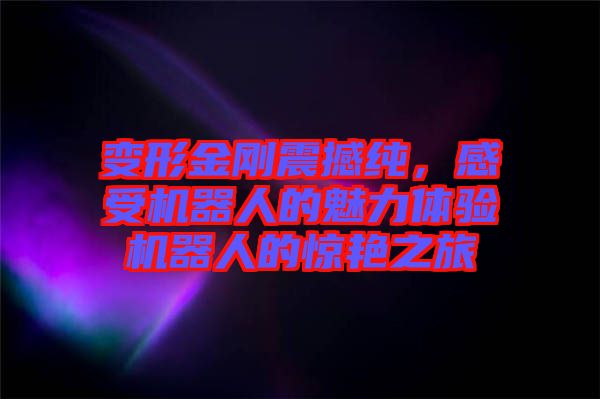 變形金剛震撼純，感受機器人的魅力體驗機器人的驚艷之旅