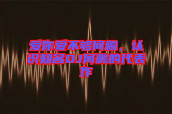 愛你愛不夠何鵬，認識知名DJ何鵬的代表作