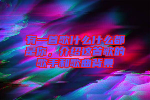 有一首歌什么什么都是你，介紹這首歌的歌手和歌曲背景