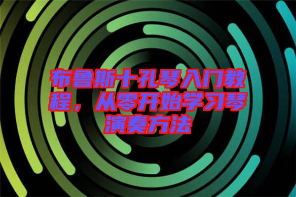 布魯斯十孔琴入門教程，從零開始學(xué)習(xí)琴演奏方法