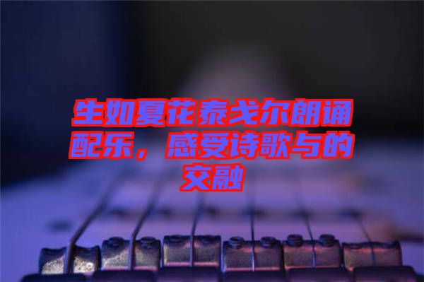 生如夏花泰戈?duì)柪收b配樂(lè)，感受詩(shī)歌與的交融