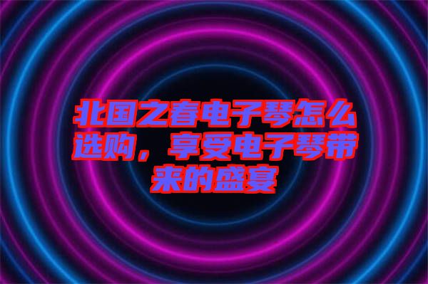 北國之春電子琴怎么選購，享受電子琴帶來的盛宴