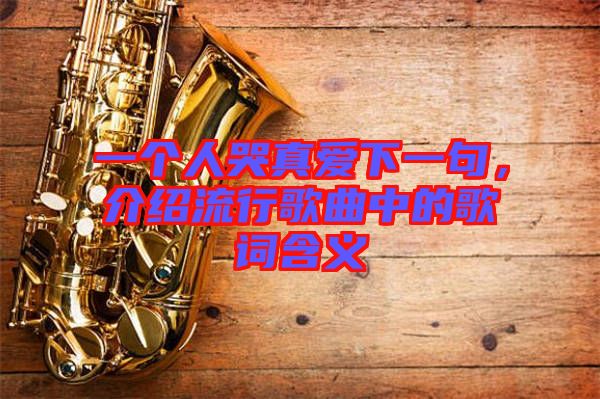 一個(gè)人哭真愛(ài)下一句，介紹流行歌曲中的歌詞含義