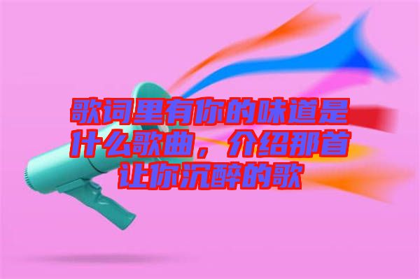 歌詞里有你的味道是什么歌曲，介紹那首讓你沉醉的歌