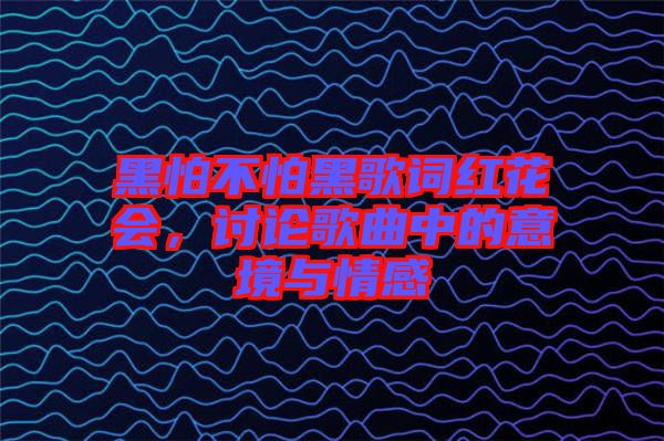 黑怕不怕黑歌詞紅花會(huì)，討論歌曲中的意境與情感