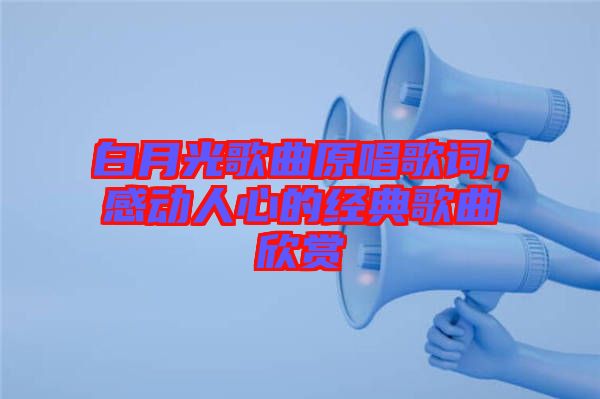 白月光歌曲原唱歌詞，感動人心的經(jīng)典歌曲欣賞