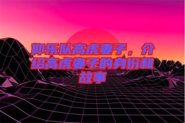 仰樂隊(duì)高虎妻子，介紹高虎妻子的身份和故事