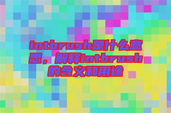 intbrush是什么意思，解釋intbrush的含義和用途