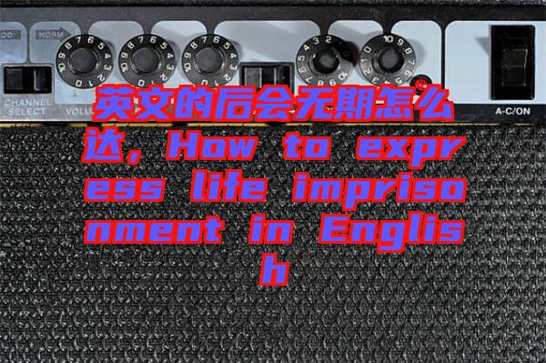 英文的后會無期怎么達，How to express life imprisonment in English