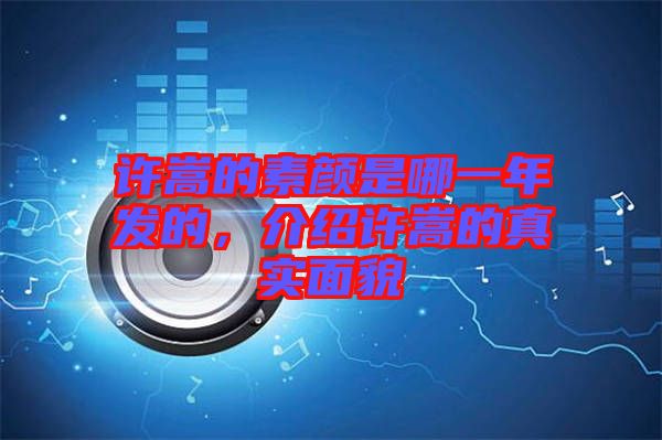 許嵩的素顏是哪一年發(fā)的，介紹許嵩的真實(shí)面貌