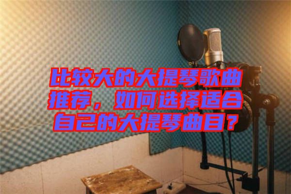 比較大的大提琴歌曲推薦，如何選擇適合自己的大提琴曲目？