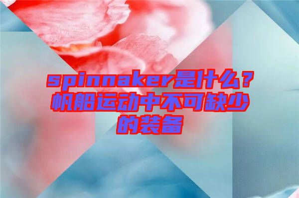 spinnaker是什么？帆船運動中不可缺少的裝備