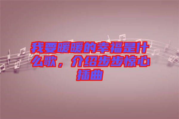 我要暖暖的幸福是什么歌，介紹步步驚心插曲