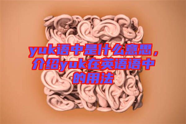 yuk語(yǔ)中是什么意思，介紹yuk在英語(yǔ)語(yǔ)中的用法