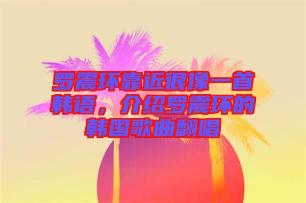 羅震環(huán)靠近很像一首韓語，介紹羅震環(huán)的韓國歌曲翻唱