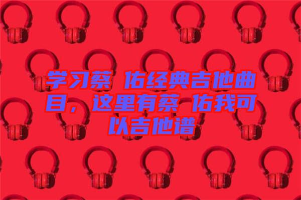 學習蔡旻佑經典吉他曲目，這里有蔡旻佑我可以吉他譜