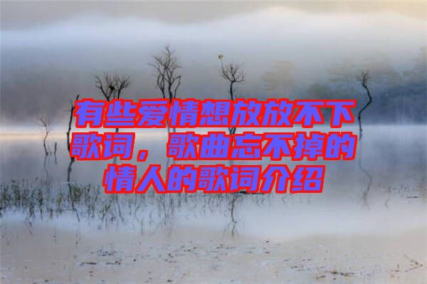 有些愛情想放放不下歌詞，歌曲忘不掉的情人的歌詞介紹