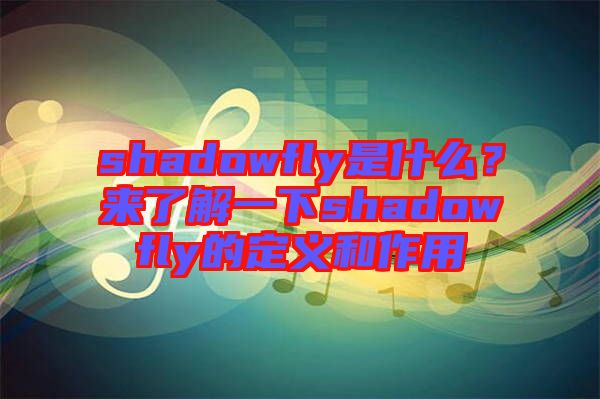 shadowfly是什么？來了解一下shadowfly的定義和作用