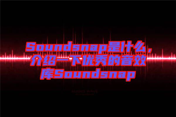 Soundsnap是什么，介紹一下優(yōu)秀的音效庫Soundsnap