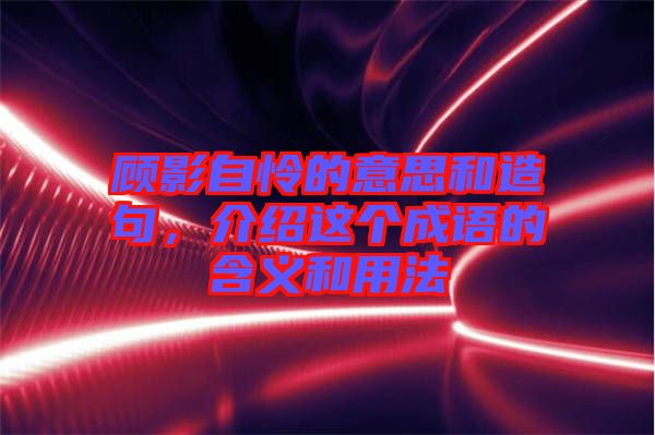 顧影自憐的意思和造句，介紹這個成語的含義和用法