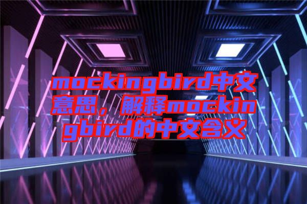 mockingbird中文意思，解釋mockingbird的中文含義