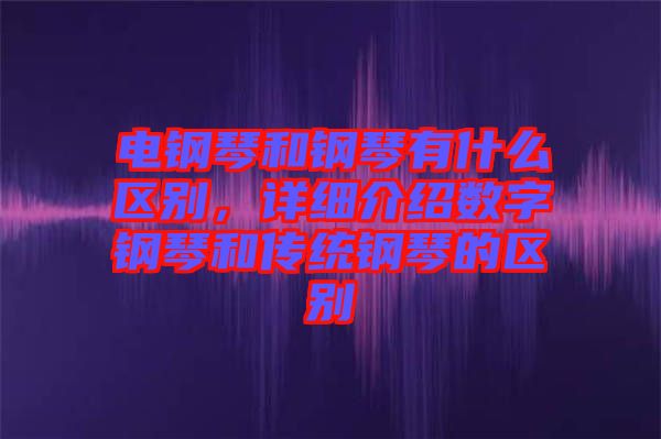 電鋼琴和鋼琴有什么區(qū)別，詳細(xì)介紹數(shù)字鋼琴和傳統(tǒng)鋼琴的區(qū)別