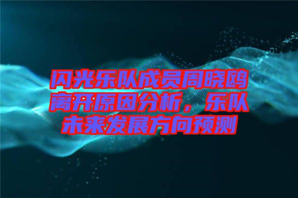 閃光樂隊成員周曉鷗離開原因分析，樂隊未來發(fā)展方向預(yù)測