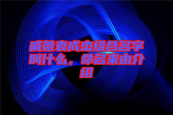 戚薇袁成杰組合名字叫什么，命名來由介紹