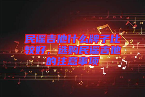 民謠吉他什么牌子比較好，選購民謠吉他的注意事項